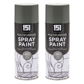 2X 151 Grey Primer Spray Paint 400ml Spray Paint